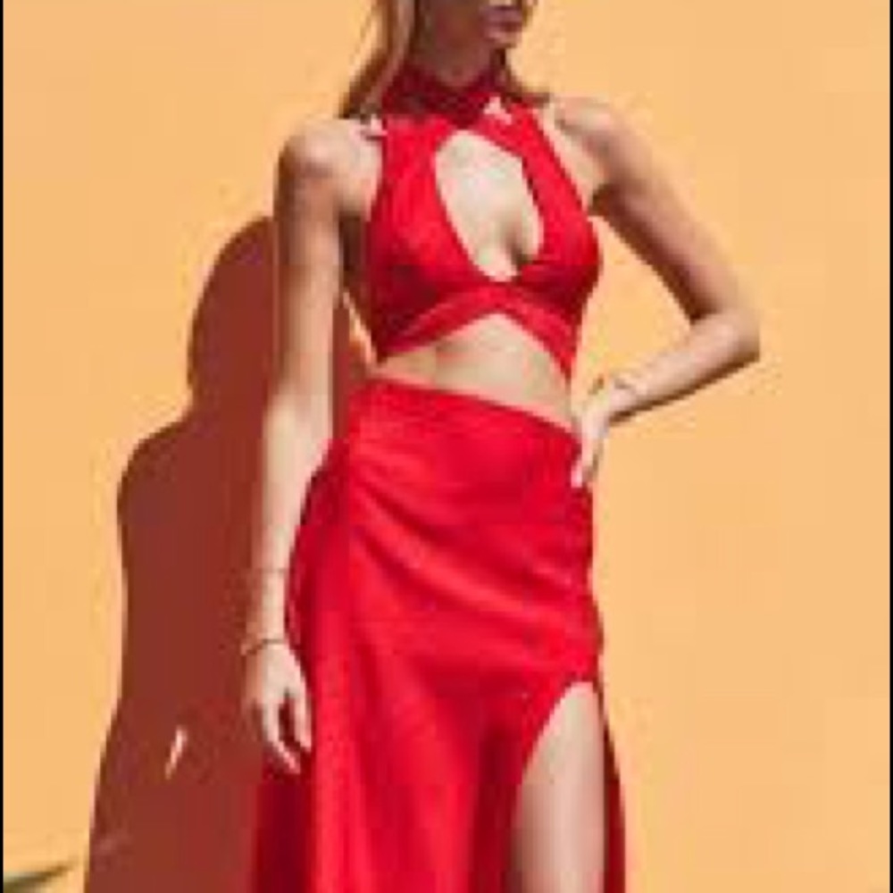 For Love and Lemons Gabriella Skirt and Dot Halter